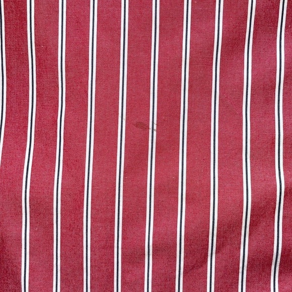 Vintage Villager Sport Tailored Button Down Red Oxford Stripe Preppy Retro Sz M - Picture 6 of 9
